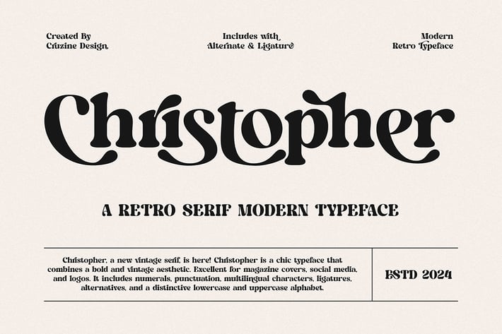 Christopher Retro Bold Serif