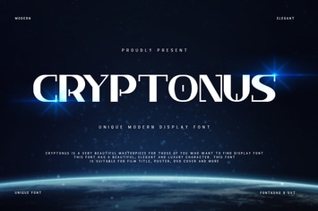 Cryptonus - Unique Modern Display Font