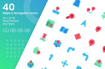 40 Maps & Navigation - Flat