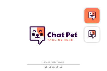 Chat Pet Simple Logo