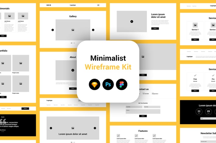 Minimalist Wireframe Kit