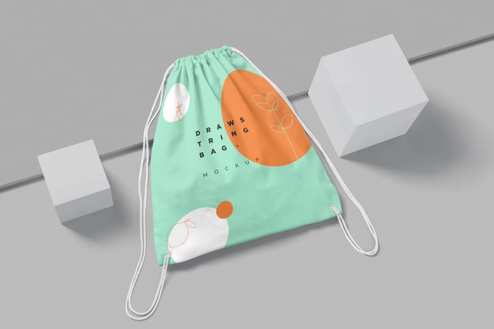 4 Drawstring Bag Mockups
