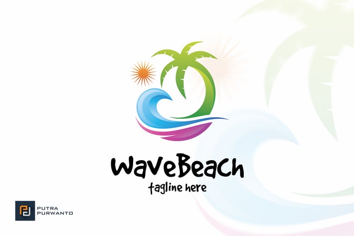 Wave Beach - Logo Template