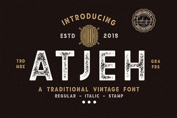 Atjeh - A Traditional Vintage Font