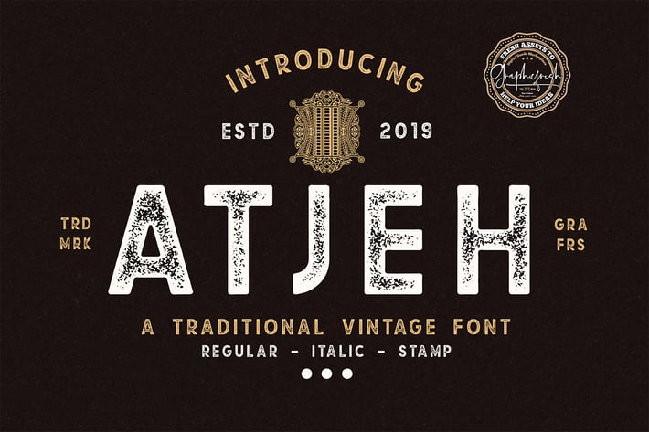 Atjeh - A Traditional Vintage Font