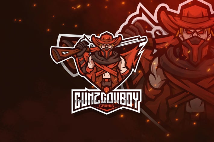 Gunz Cowboy Esport Logo Template