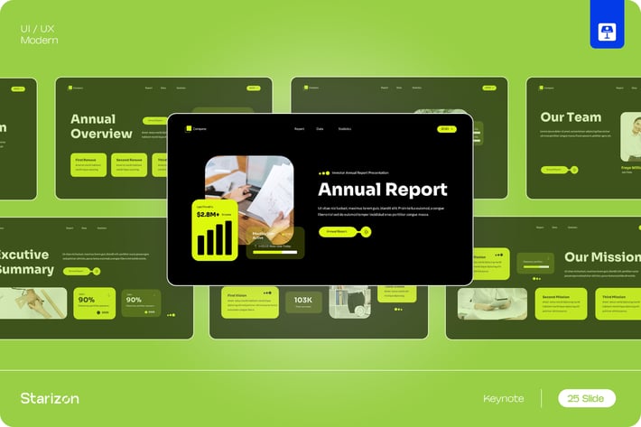 Dark Green Modern Annual Report KEY • 003
