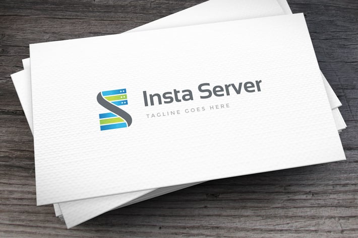 Insta Server Letter S Logo Template