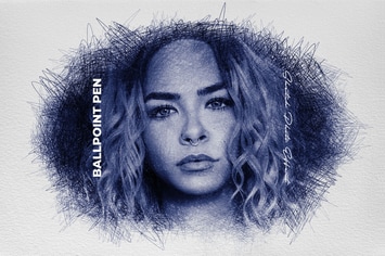 Ballpoint Pen Sketch Photo Effect