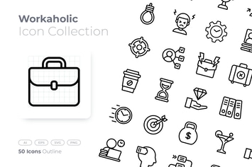 Workaholic Outline Icon