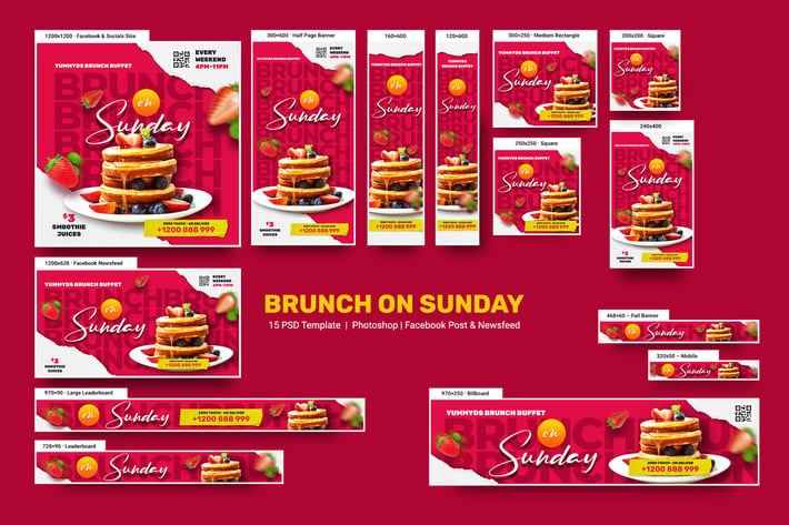 Brunch On Sunday Banners Ad