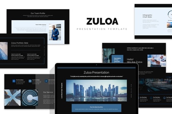 Zuloa : Blue Color Business Profile Keynote