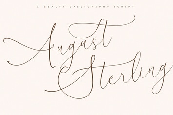August Sterling Calligraphy Font