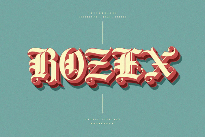 Rozex - Bold Decorative Gothic Font