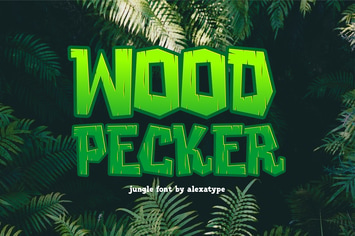 Woodpecker - Unique Jungle Font