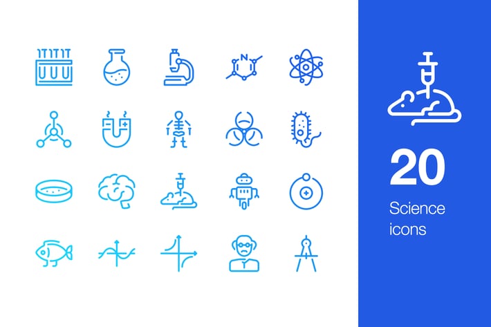 20 Science icons