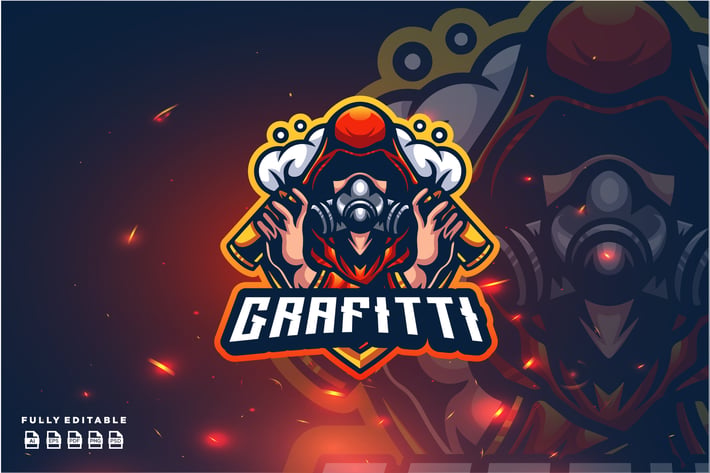 Grafitti Sprayer Logo Template