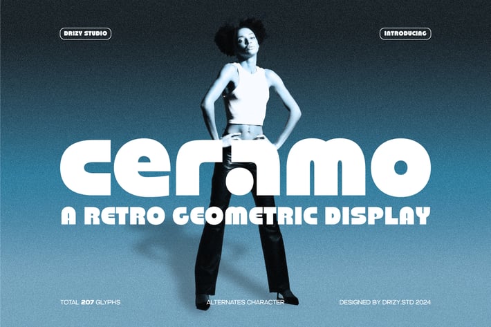 Ceramo – Retro Geometric Display Font