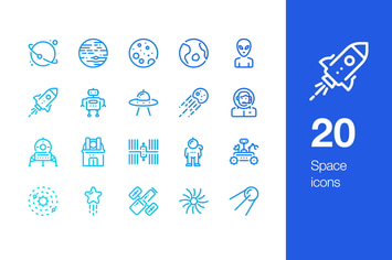 20 Space icons