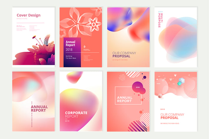 Beauty brochure, annual report, cover designs