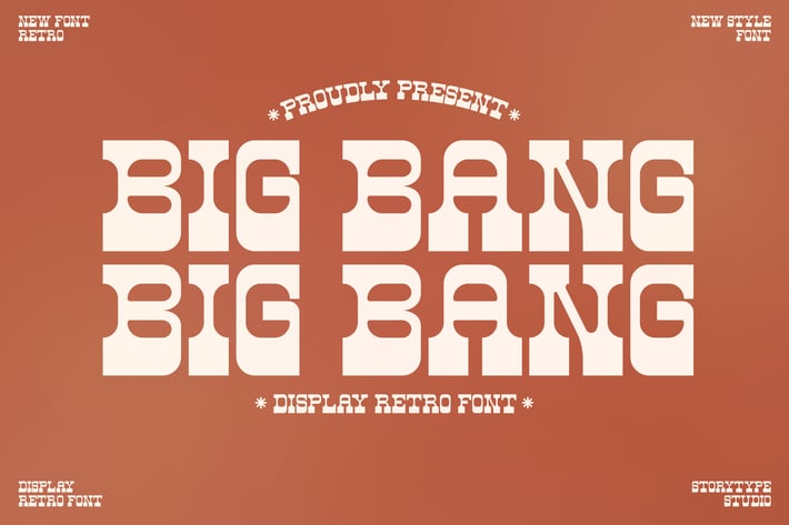 Big Bang Display Retro Font