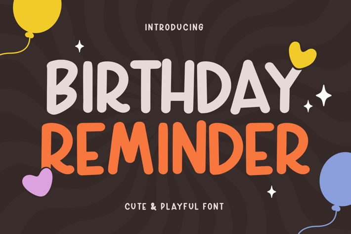 Birthday Reminder - Note Font