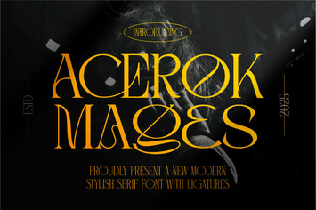 Acerok Mages || Modern Stylish Serif Font