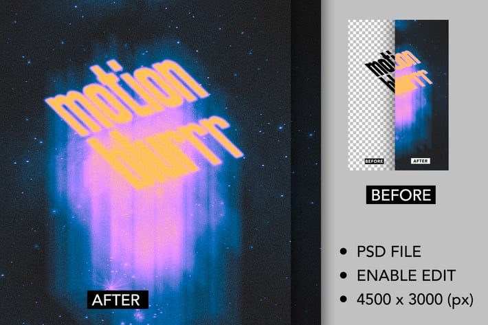 Perspective Motion Blur Text Effect