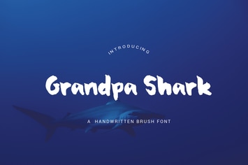 Grandpa Shark - Handwritten Brush Font