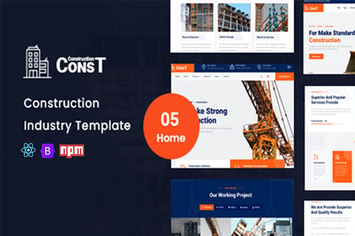Const - Construction React Template
