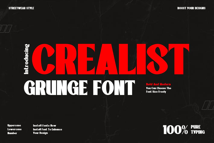 Crealist - Streetwear Font