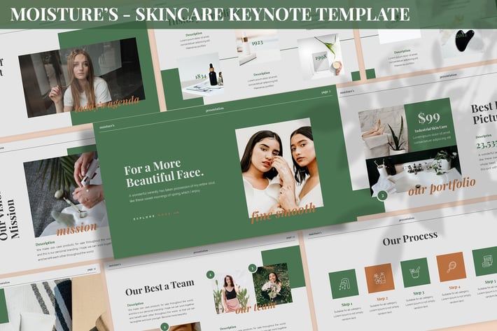 Moisture's - Skincare Keynote Template