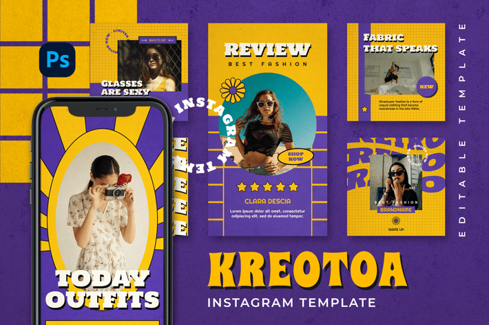 Kreotoa - Retro Instagram Stories and Post