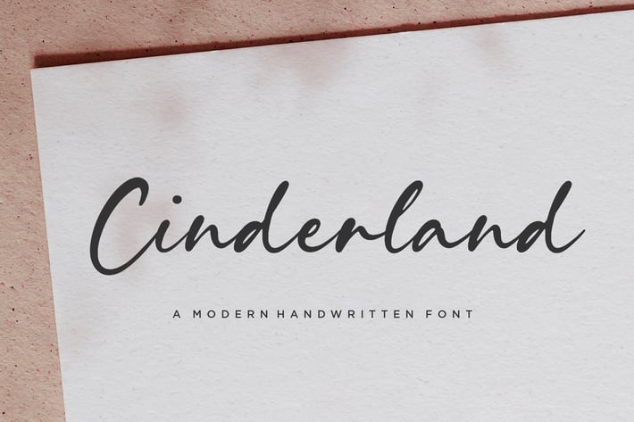 Cinderland - Modern Handwritten Logo Font