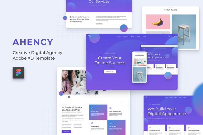 AHENCY - Creative Digital Agency Figma Template
