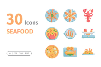 30 Seafood Icons