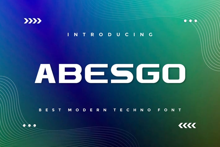 Abesgo - Modern Techno Font