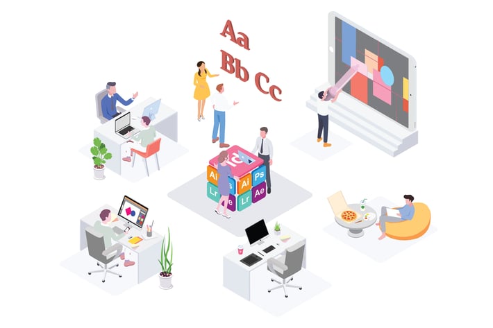 Creative Workspace Isometric Illustration - G1