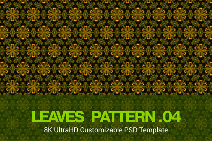 8K UltraHD Seamless Leaves Pattern Background