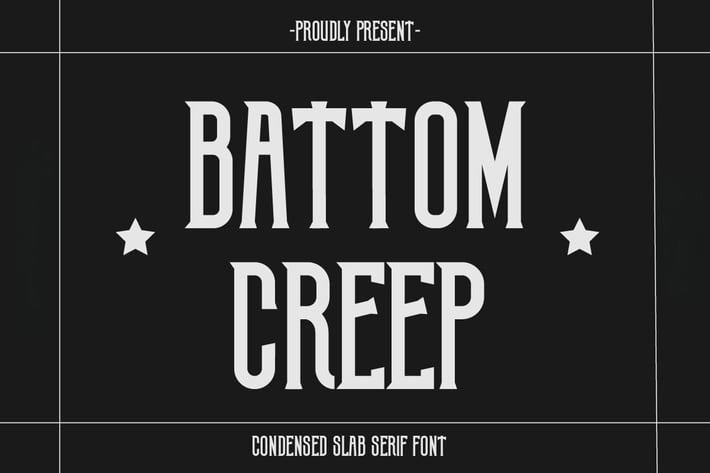 Battom Creep – Gothic Vintage Display Font
