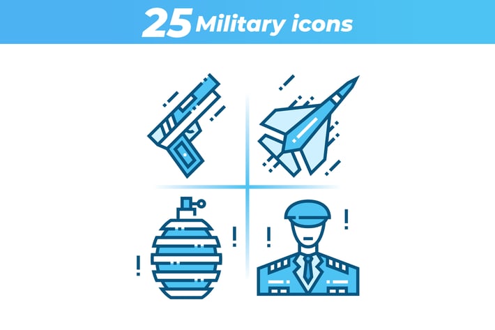 25 Military Icons