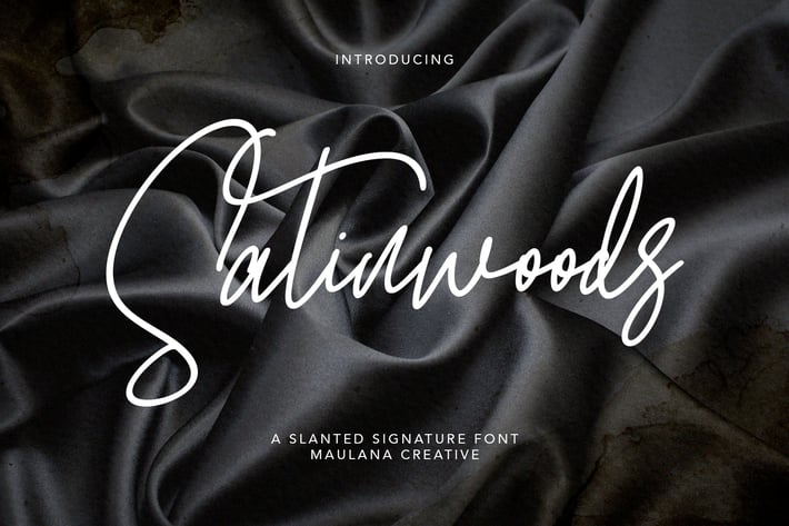 Satinwoods Slanted Signature Font