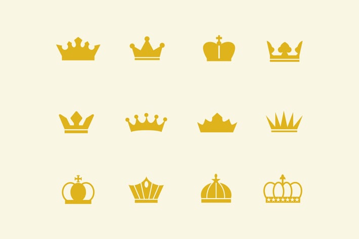 12 Crown Icons