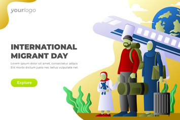 International Migrant Day - Vector Illustration