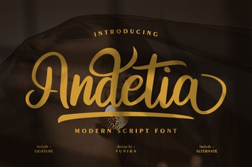 Andetia | Modern Script Font