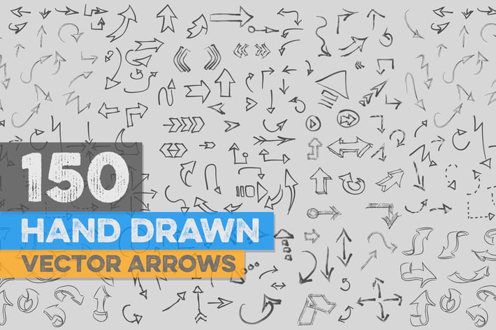 150 Hand Drawn Vector Arrows