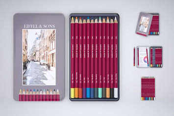 Colored Pencil Tin Set Mock-Up