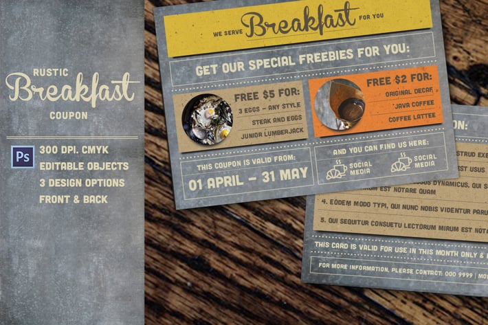 Rustic Coupon Card