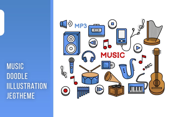 Music doodle Illustration Vol. 1