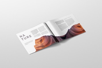 Magazine Mockup - US Letter Landscape